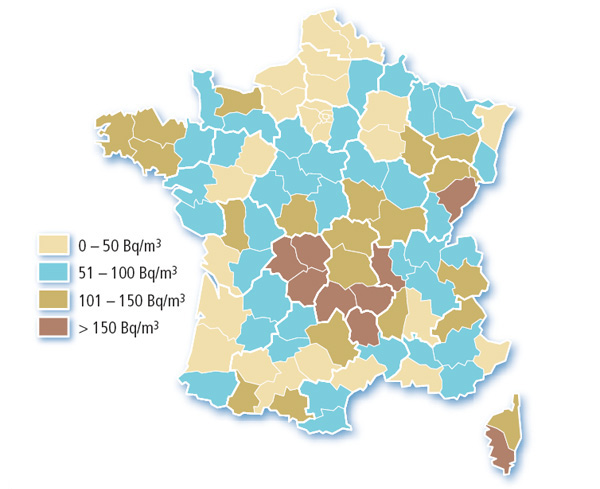 carte du radon en france